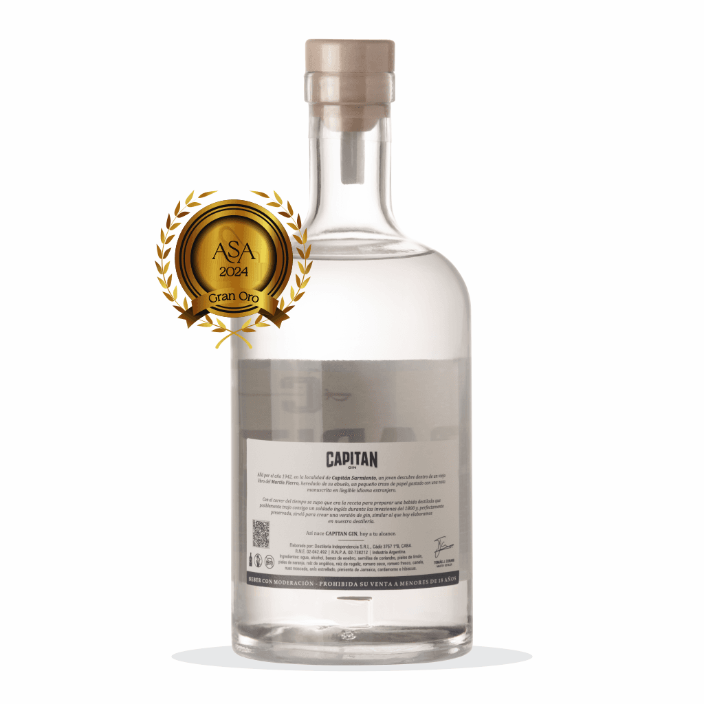 Capitán Gin London Dry — dorso